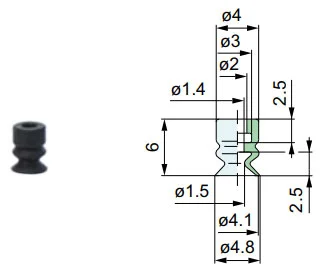 Bellows Vacuum Suction Cups Zp2 Mb